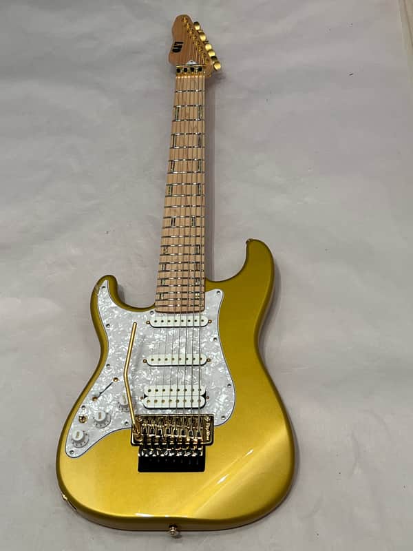 ESP LTD JRV-8FR Javier Reyes Signature Series 8-string Left-hand Metallic Gold  2023 New Overstock Closeout Last One !!! image 1