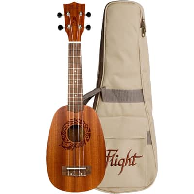 Flight NUP310 African Okoume Neck 4-String Pineapple Soprano Ukulele w/Padded Gig Bag image 3