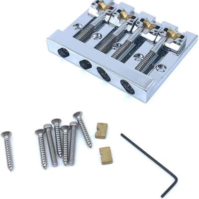 Hipshot KickAss High-mass Bass Bridge for 5-bolt Fender, Chrome image 3