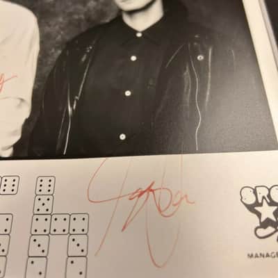 Rush Roll The Bones Tour Played Drum Sticks  With Signed Photo Lee Lifeson Peart image 5