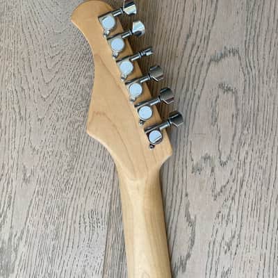 Bacchus  Tactics Telecaster Red Burl Red P90 Matching Headstock image 7