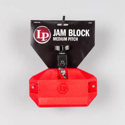 Latin Percussion LP1207 Medium-Pitched Jam Block with Bracket 2010s - Red image 1