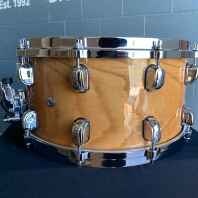 ~WOW!~ TAMA Starclassic Birch/Bubinga 7x14 Snare Drum in Gloss White Oak w/ Chrome Hardware image 6