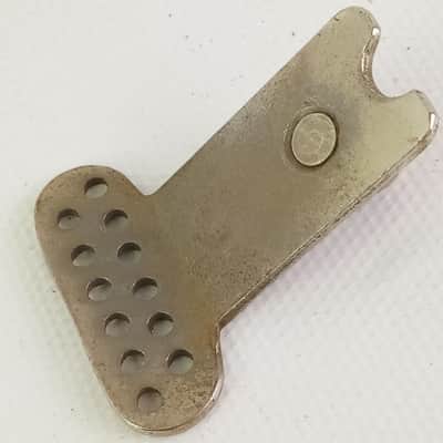 Leedy & Ludwig Snare Drum Strainer Throw-Off Slide 5/8" Wide Body Vintage Nickel image 2