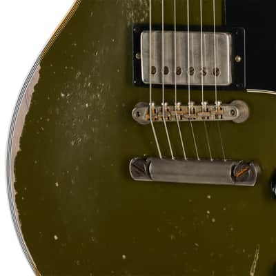 NEW! Gibson Custom 1968 Les Paul Custom Reissue - Olive Drab/Ebony Murphy Lab Heavy Aged - Authorized Dealer - Pre-Order image 9