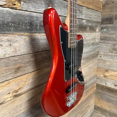 Squier Vintage Modified Jaguar Bass Special SS Candy Apple Red image 3