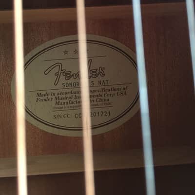 Fender Sonoran S Nat California Series Natural Dreadnought Acoustic Guitar image 3