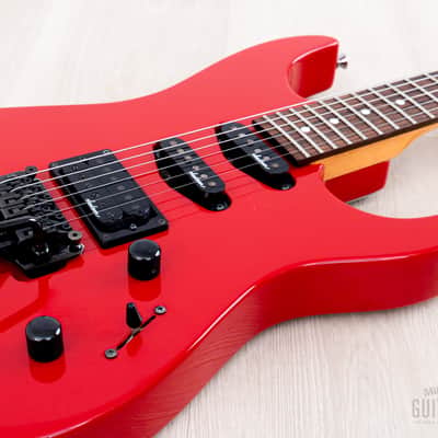 1990 Charvel by Jackson DK-065-SSH Vintage Superstrat Red w/ Floyd Rose, Model 3 Japan image 6