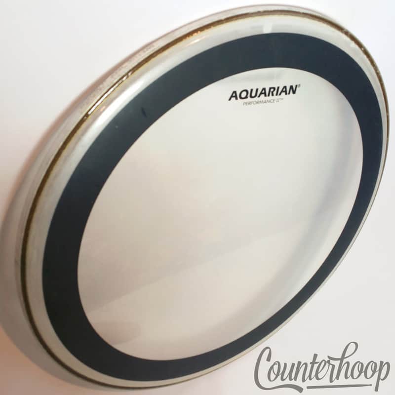 *Aquarian 16" Floor Tom Drum Head Performance 2 Made In USA Batter Clear + Ring* image 1