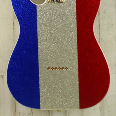 DEMO Fender Buck Owens Telecaster - Red/Silver/Blue Sparkle (703) image 3