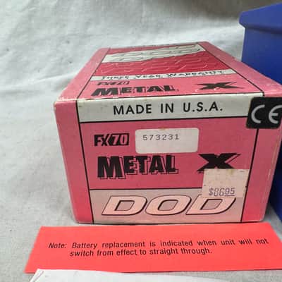 DOD FX70 Metal X Distortion Pedal with Box image 3