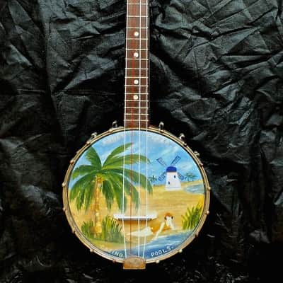 Wizard Banjo Ukulele c.1920's w/Hand-painted Head image 1