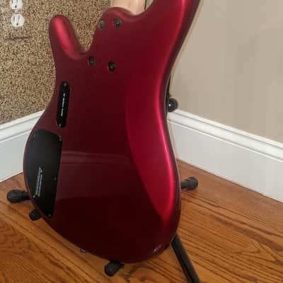 2004 Ibanez  SR300 DXF SoundGear Fretless - 4 String Bass Guitar 2004 Candy Apple Red image 7
