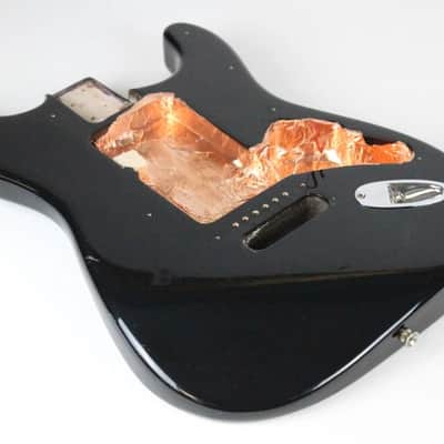 1989 Vintage Squier Fender Stratocaster Factory Black BODY Made in USA Strat 1980s image 7
