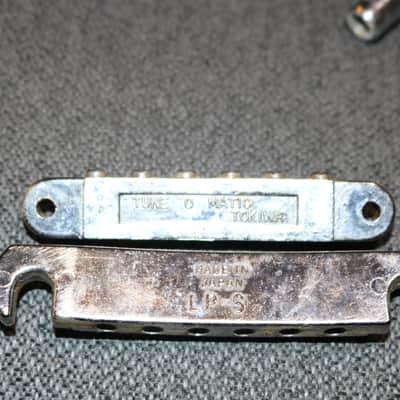 Vintage 1970s MIJ Tune o Matic Bridge Assembly - Ibanez? Japan - No Tariffs image 7