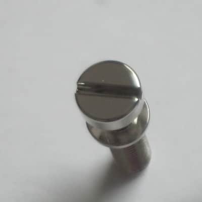 one pair of rarely handled, near A+ genuine Gibson Nickel STUDS, also called Mounting Pieces (NO anchors) for PTTP-015 Nickel Stop Bar Tail piece (Stop Bar Tailpiece NOT included) nickel finish (ninc alloy metal) image 10