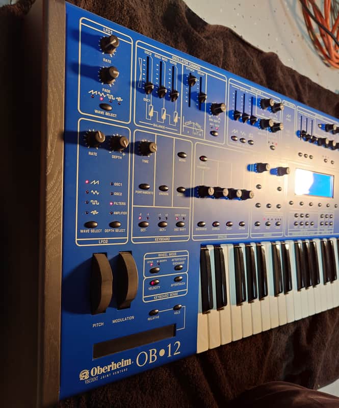 Oberheim OB-12 49-Key 12-Voice Synthesizer 2000 - Blue - LCD REPLACED! image 1