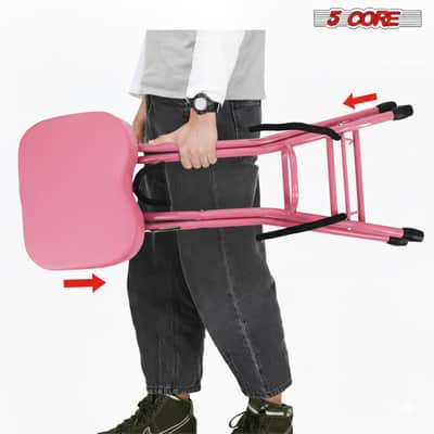 5 Core Guitar Stool 3.15" Padded Chair Foldable Music Seat w Built in Foot Rest Guitar Stand image 10