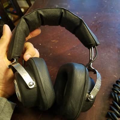 Panasonic EAH-20 Hi-Fi Stereo Headphones Japan 1970s - Chrome and black plastic/rubber image 6
