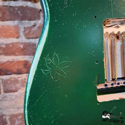 JACK'd: Fender Stratocaster *MIM Factory Fire* w/ Refinish & Upgrades (1994 - Bullitt Green Relic) image 14