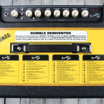 Fender® Rumble 40 Bass Electric Guitar Amplifier 40 Watt 1 x 10 Solid State Amp image 3