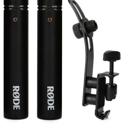 Immagine Rode M5 Small-diaphragm Condenser Microphone - Matched Pair Bundle with On-Stage DM50 Drum Rim Mic Clip - 1