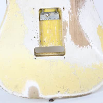 RARE 1963 Vintage Fender Stratocaster BODY 4-Bolt Refinished White/Blonde (Original Sunburst Finish) Strat USA 1960s L-Series Pre-CBS image 6