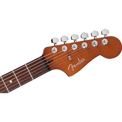 Fender Acoustasonic Standard Jazzmaster Electric Guitar. Aged Natural image 6