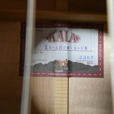 Kala All Solid Flame Maple Cutaway Baritone Ukulele w/ EQ & Bag (KA-ASFM-B-CE) image 5