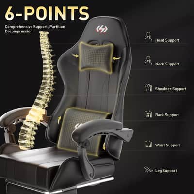 PU Leather Music Studio Chair with Footrest – Ergonomic Recording Chair for Producers, Adjustable Height, 300lb Capacity, Heavy-Duty Comfort for Long Sessions image 6