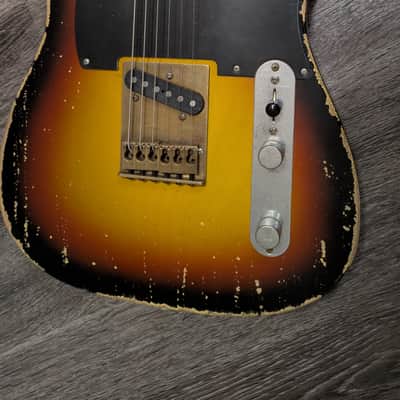 MJT Partscaster Telecaster Relic - 3-Tone Sunburst image 1