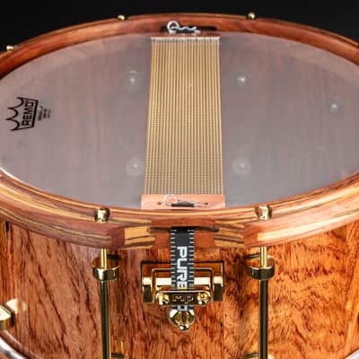 Seven Six Drum Company 7x14 Bubinga Art #3 Custom Snare Drum image 6