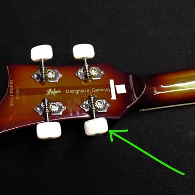 4 BASS Guitar Tuner Buttons  Pearl for HOFNER HCT-500/1  Contemporary BEATLE BASS image 4