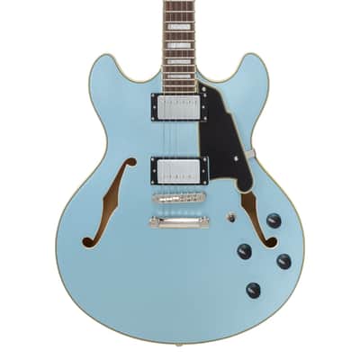 D'Angelico Premier DC with Gig Bag - Sky Blue (DAPDCSKBCS) image 7