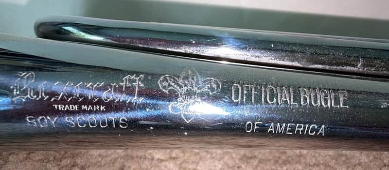 Rexcraft Official Bugle, Boy Scouts of America 1950's (?) - Nickel Plated image 1