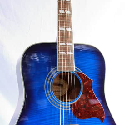 Limited Edition Epiphone Hummingbird Artist Dreadnought Acoustic Guitar in Blue Burst image 9