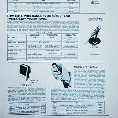 Vintage RARE 1950's Shure 245S ceramic microphone / 777 crystal Hi Z harp mic w accessories image 2