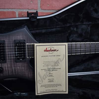 Jackson USA Custom Shop Kelly  KE2 Flame Maple Top Matte Satin Trans Black Burst W/Matching Reverse Headstock 2024 w/OHSC image 11