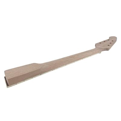Electric Guitar Neck Triangular head 22 Fret 628mm Mahogany Rosewood Electric Guitar Head Necks Normal nut Bolt on heel With Binding Block Inlay image 3