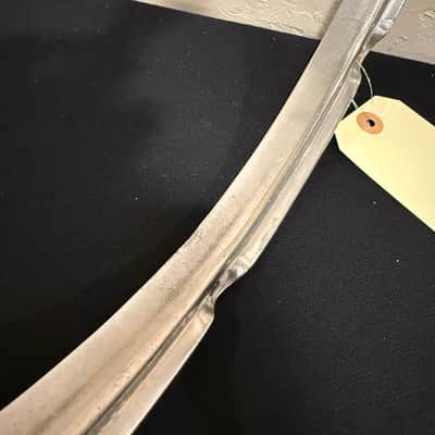 Vintage 30's/40's Slingerland Radio King 14" 8 Hole COB Chrome-over-Brass Stick Chopper Hoop (Rm 4 Box 32) image 5
