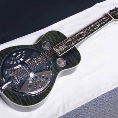 Used Michael Kelly Bayou Deluxe Resophonic square-neck RESONATOR guitar DOBRO w/ Case image 3