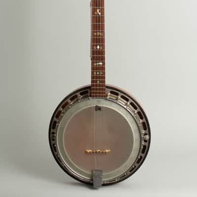 Eagle Brand 5 String Resonator Banjo, made by Stewart-Macdonald (1970s), black hard shell case. imagen 1