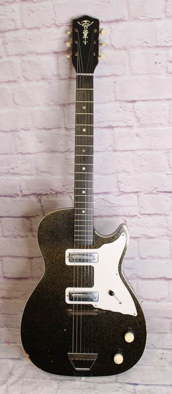 Vintage 1960 Harmony Alden H46 Stratotone Mars- Gold Sparkle - 2 Dearmond - RARE 👀 image 1