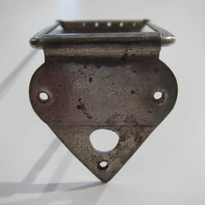 Harmony & Silvertone Archtop & Flat Top Guitar Tailpiece Authentic Vintage Part Circa-1950s-1960s-Nickel Silver image 5
