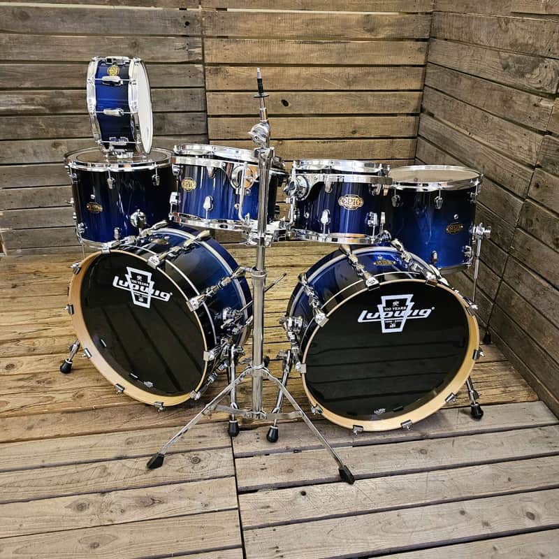 Drum Kit Ludwig Epic Modular, Blue To Black Fade USED! RKMOD060526 image 1