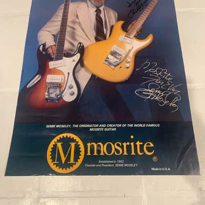 1993 Mosrite Ventures Model '65 Metallic Blue Mint Condition Full Documentation Made in the USA image 20