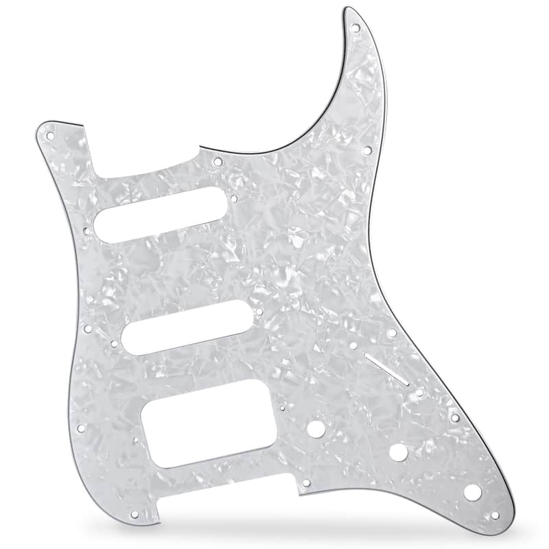 AxLabs Strat-style HSS 11-Hole Blank Pickguard - White Pearl image 1