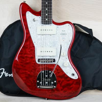 Fender Hybrid II Jazzmaster MIJ 2024 Red Quilt Beryl Top QMT Japan w/ Bag image 1