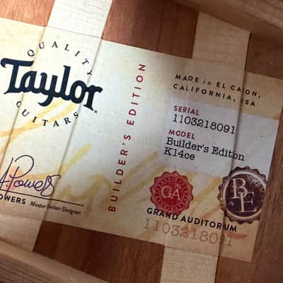 2018 Taylor K14ce Builder's Edition Acoustic Guitar w/OHSC image 17