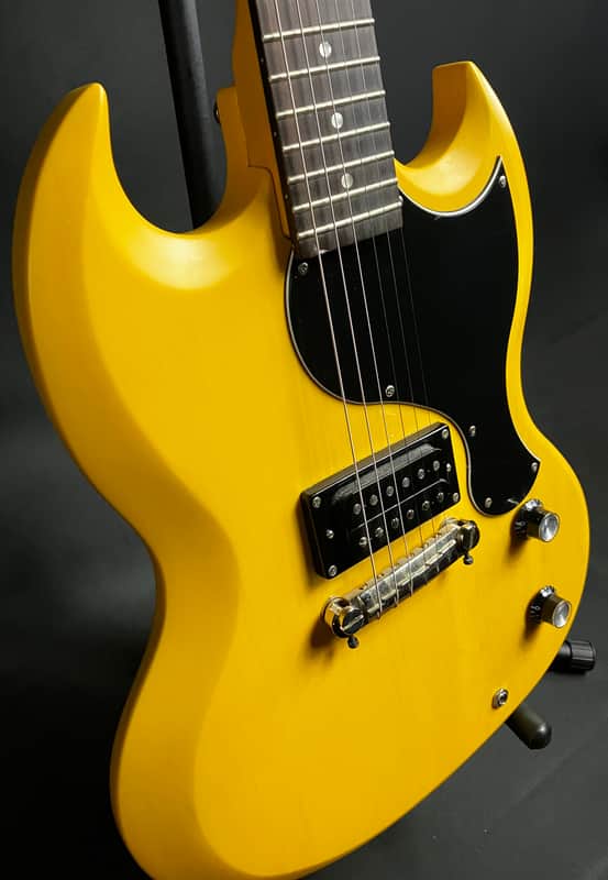 Epiphone SG Junior Electric Guitar Worn TV Yellow Finish | Reverb